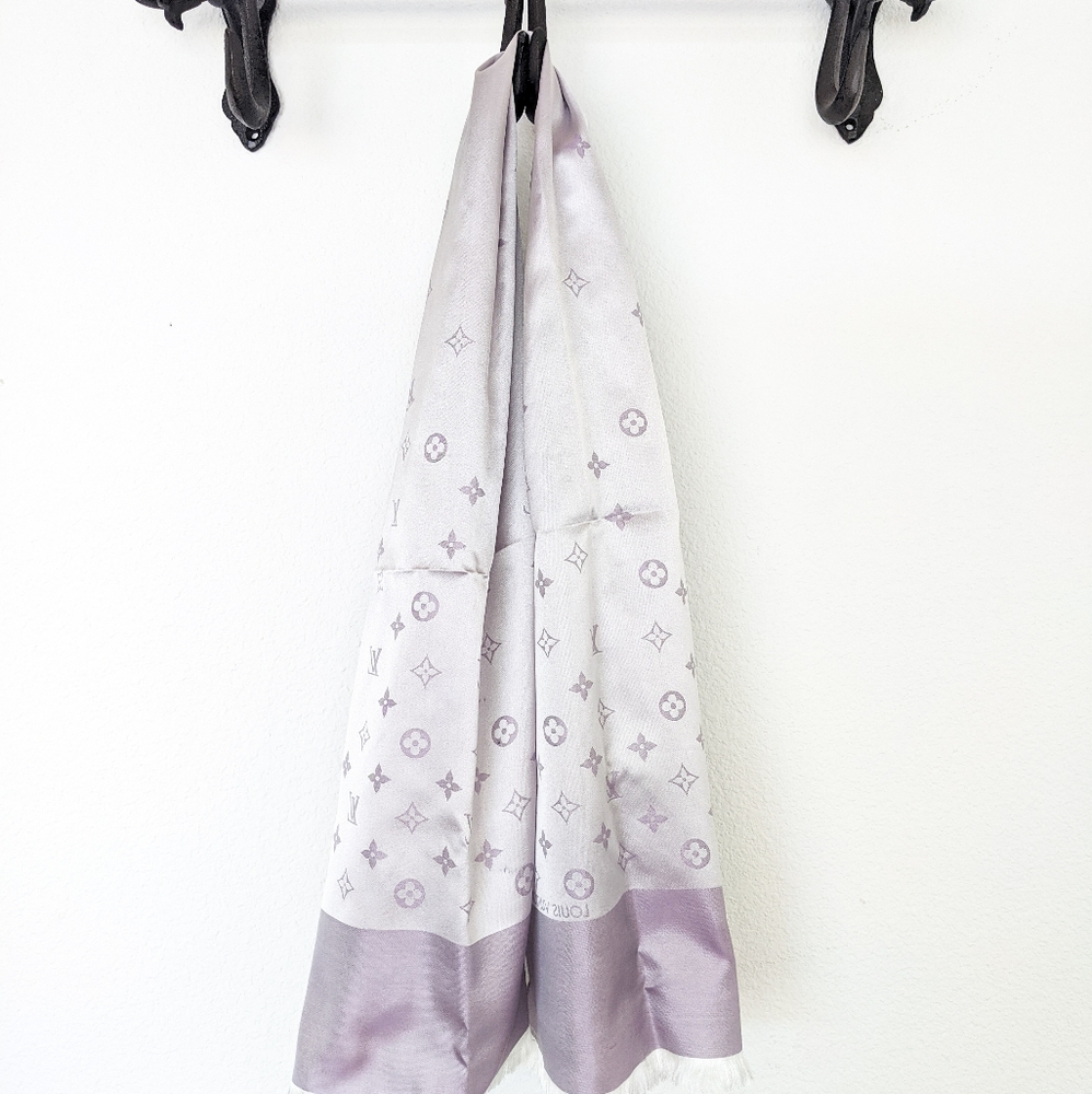 Lavander light metallic scarf